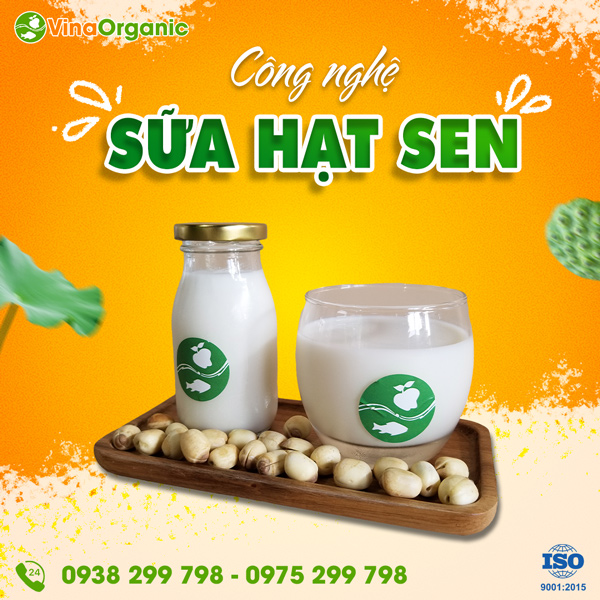 Sữa hạt sen thanh trùng - Công nghệ vượt trội từ VinaOrganic