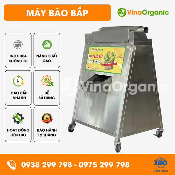 MB100 - Máy bào bắp năng suất 80-100kg/h VinaOrganic chất lượng cao