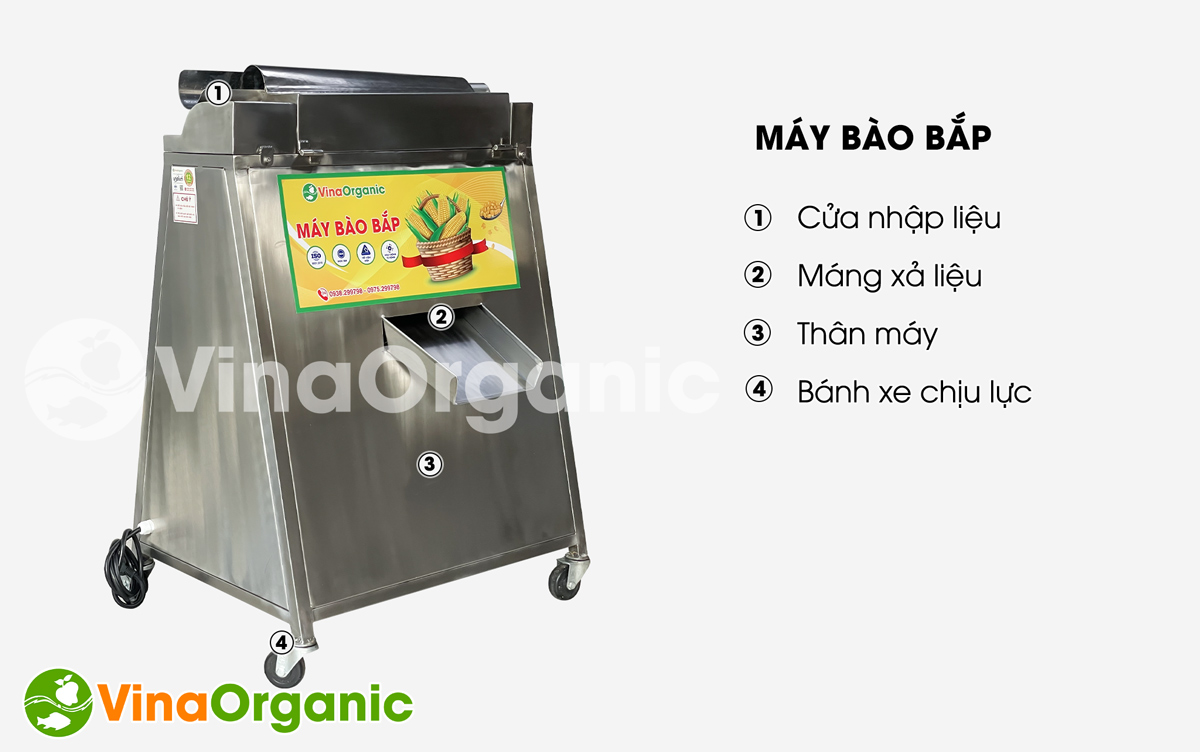 MXN050 - Máy bào bắp năng suất lên đến 80 - 100kg/h. full inox 304, tiết kiệm điện. LH Hotline/zalo: 0975299798 - 0938299798