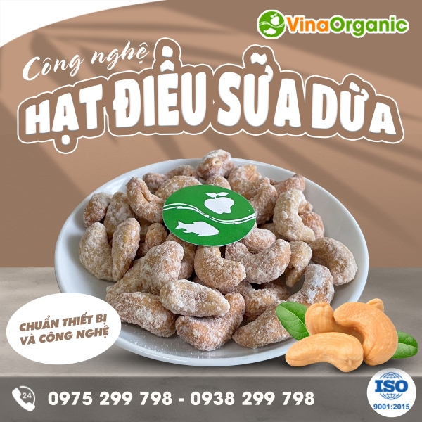Chuyển giao công nghệ hạt điều sữa dừa thơm béo hấp dẫn