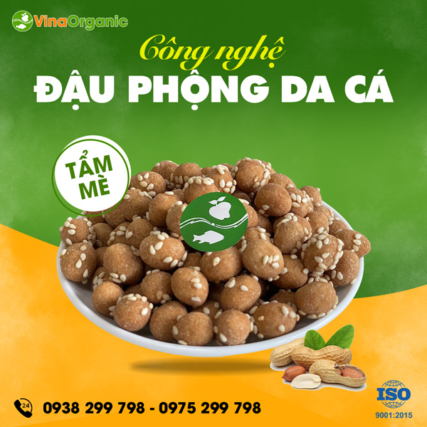 Chuyển giao công nghệ đậu phộng da cá tẩm mè VinaOrganic