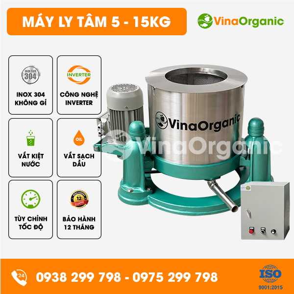 LT3827 - Máy ly tâm 5 - 15kg có biến tần, tách dầu sản phẩm chiên