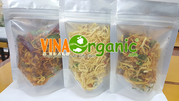 VinaOrganic chuyển giao công nghệ khô gà xé lá chanh