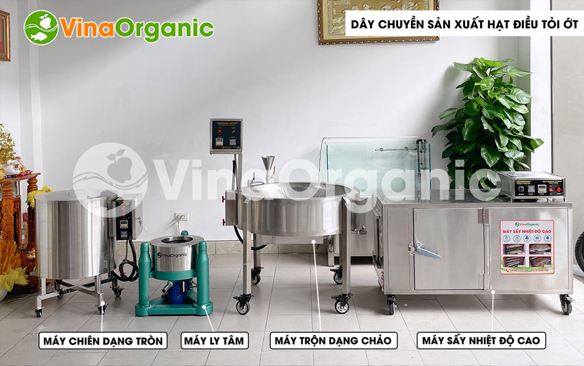 VinaOrganic cung cấp máy móc thiết bị và chuyển giao công nghệ hạt điều tỏi ớt. Liên hệ ngay Hotline/Zalo: 0938299798 – 0975299798.