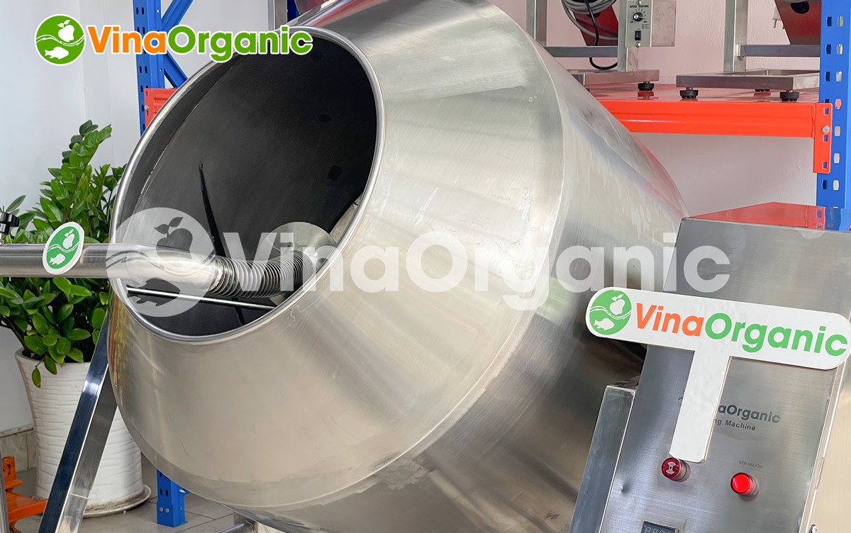 Máy vê trộn dạng lục 50Kg, Model MVTL50 VinaOrganic máy trộn snack, da cá basa. Liên hệ Hotline/Zalo 0938299798 – 0975299798 để được tư vấn và báo giá!