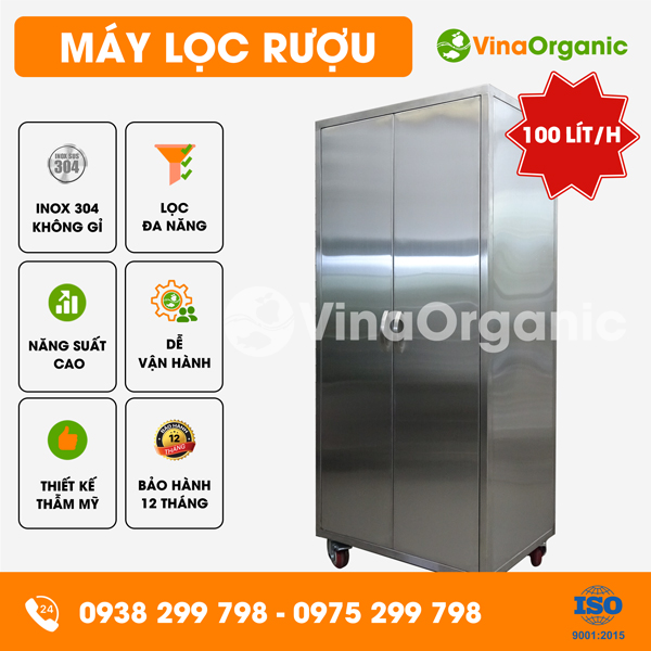 LR100 - Máy lọc rượu 100 lít/H, lọc rượu ngâm, lọc độc tố rượu