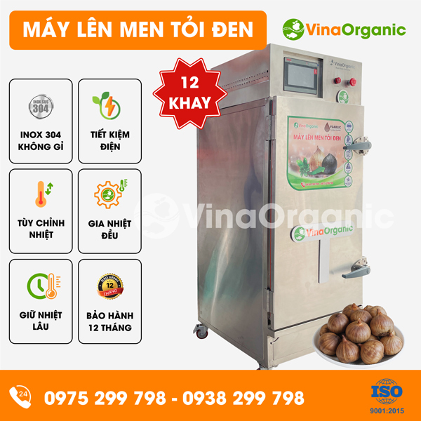 VG012 – Máy lên men tỏi đen VGarlic 12 khay (40x40cm), năng suất 50kg/mẻ