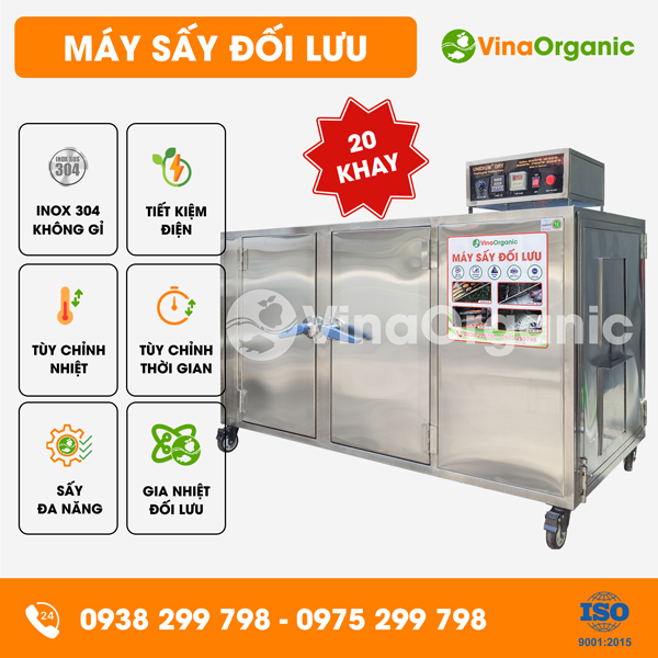 MS2048 - Máy sấy đối lưu 20 khay (40x80cm) sấy cốm gạo