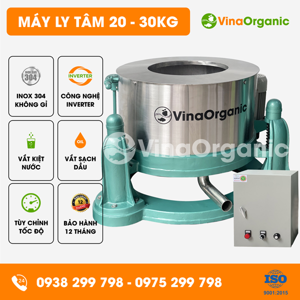 LT5627 - Máy ly tâm 20 - 30kg có biến tần, tách dầu chuối sau chiên