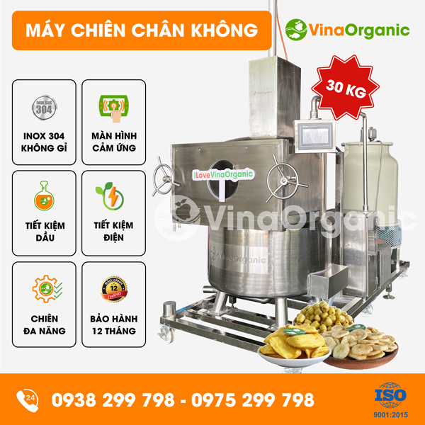 MC030 - Máy chiên chân không 30KG, chiên chuối, mít, hạt sen