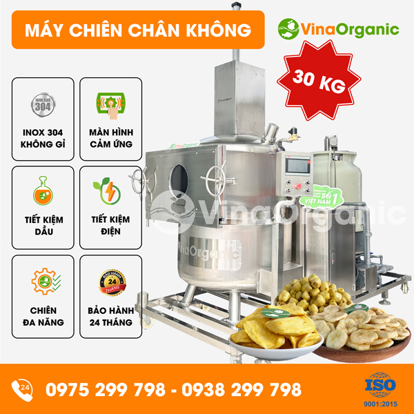 MC030 - Máy chiên chân không 30KG, chiên chuối, mít, hạt sen