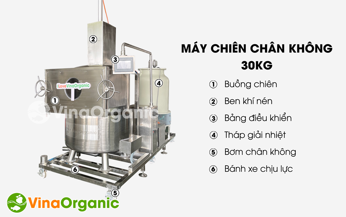 Máy chiên chân không 30Kg, chiên chuối, mít, hạt sen, tiết kiệm điện. Liên hệ ngay qua số Hotline/Zalo: 0938299798 – 0975299798 để được tư vấn và hỗ trợ!