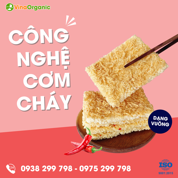 Chuyển giao công nghệ Cơm cháy chà bông (dạng vuông) VinaOrganic