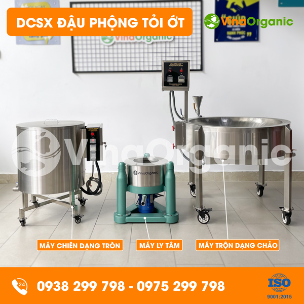 Dây chuyền sản xuất Đậu phộng cháy tỏi (ớt) VinaOrganic
