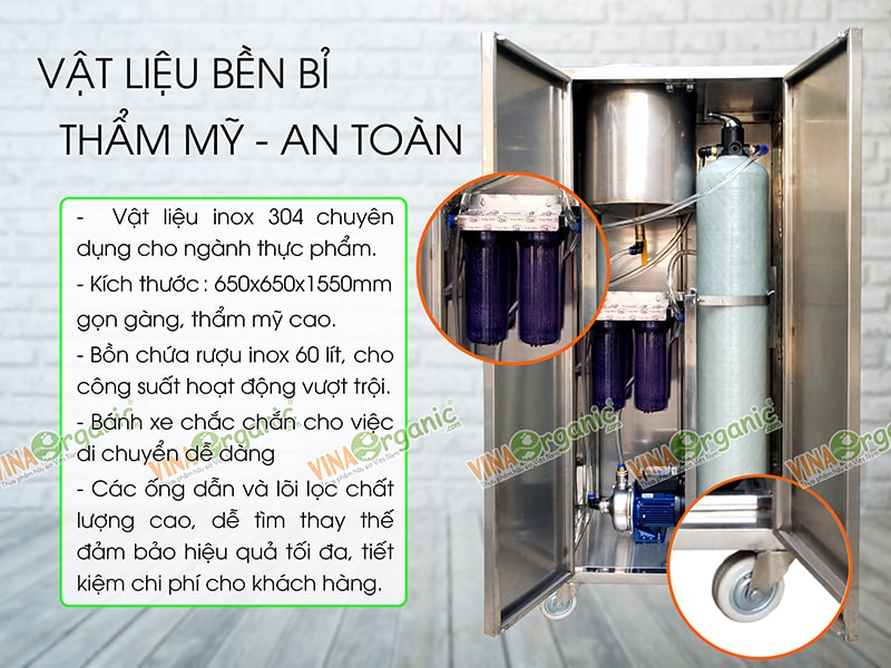 Thiết bị lọc độc tố trong rượu của VinaOrganic có thể loại bỏ các độc tố có như methanol, aldehyt, furfurol...LH: 0936224798 - 0975299798 - 0948299798