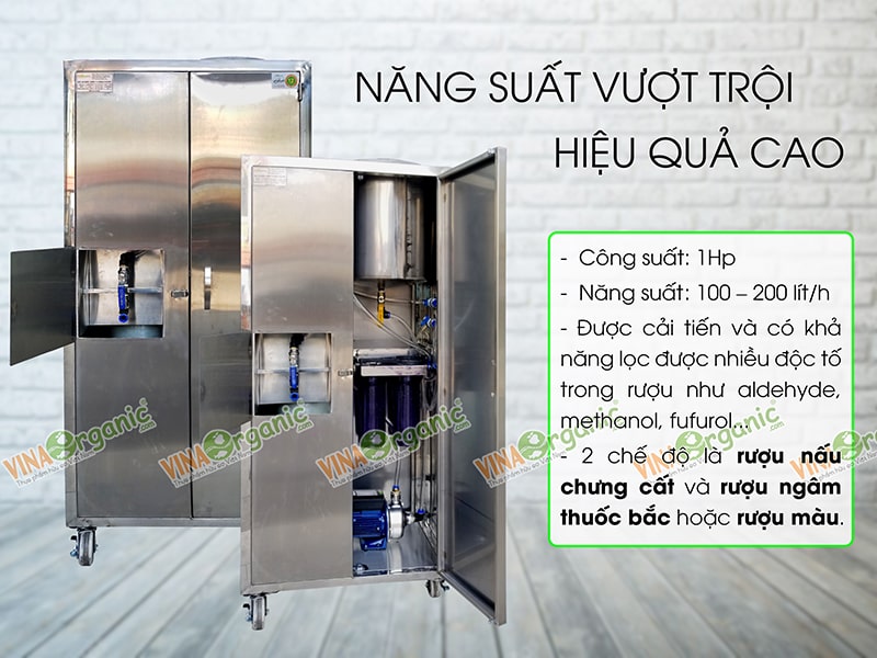 Thiết bị lọc độc tố trong rượu của VinaOrganic có thể loại bỏ các độc tố có như methanol, aldehyt, furfurol...LH: 0936224798 - 0975299798 - 0948299798