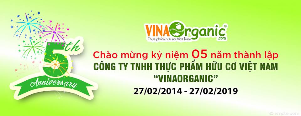 Đến hẹn lại lên, công ty TNHH Thực Phẩm Hữu Cơ Việt Nam vui mừng kỷ niệm 05 năm ngày thành lập công ty 27/02/2014 – 27/02/2019.