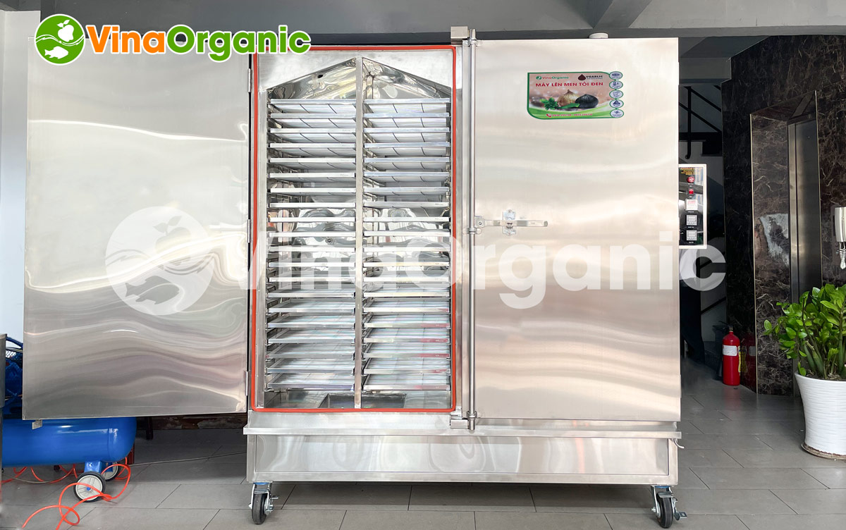 VG080 - Máy lên men tỏi đen 80 khay (40x40cm) VGarlic chất liệu inox 304, năng suất 240kg/mẻ. Hotline/Zalo: 0938299798 – 0975299798