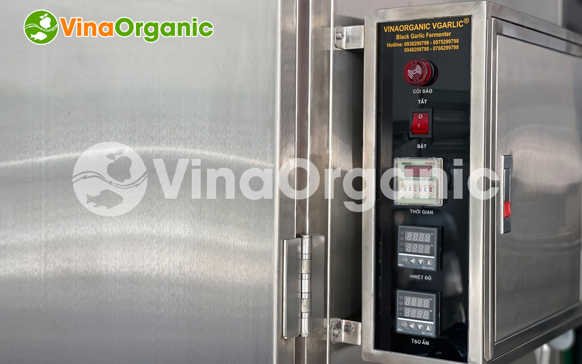 VG080 - Máy lên men tỏi đen 80 khay (40x40cm) VGarlic chất liệu inox 304, năng suất 240kg/mẻ. Hotline/Zalo: 0938299798 – 0975299798