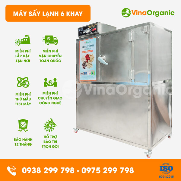 MSL0644 - Máy sấy lạnh 6 khay (40x40cm) sấy khô rau củ quả