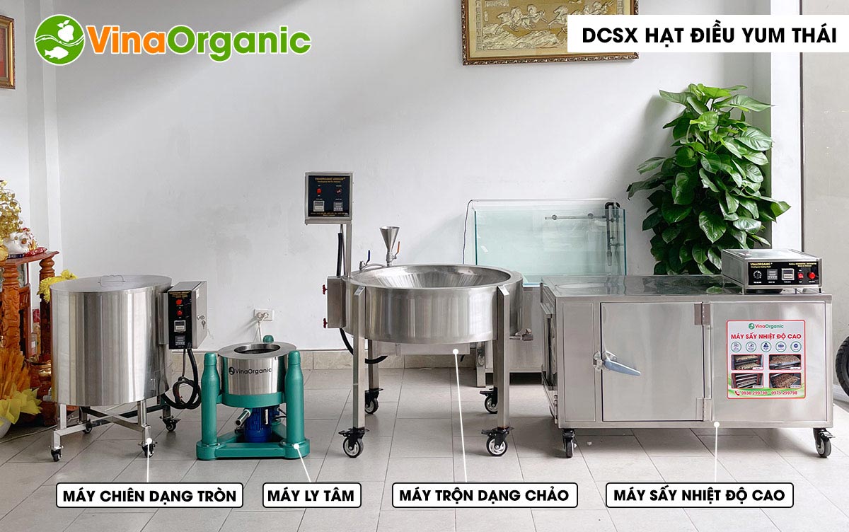 Công nghệ Hạt điều Yum Thái đã được VinaOrganic chuẩn hóa công nghệ, sẵn sàng chuyển giao. Liên hệ ngay Hotline/Zalo: 0938299798 – 0975299798.