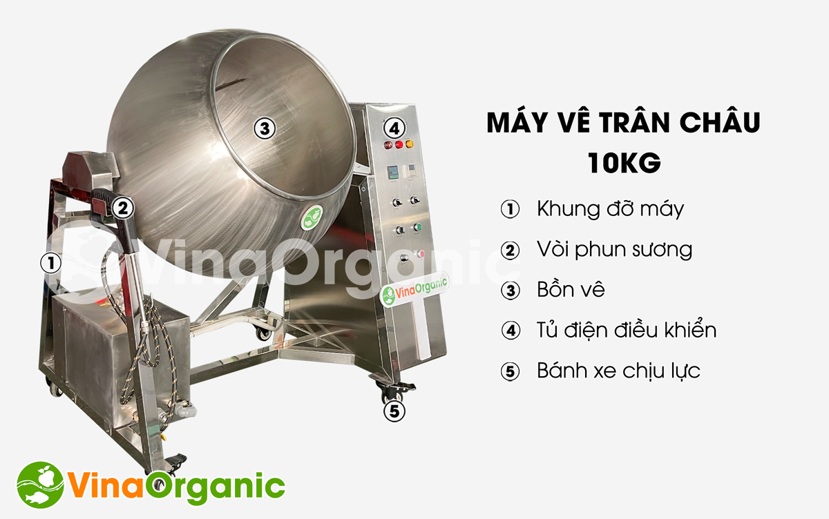 MVC10 - Máy vê trân châu 10kg, vê trân châu nhân dừa, vê trân châu củ năng, full inox 304. Liên hệ Hotline/zalo 0938299798 – 0975299798 để được tư vấn!