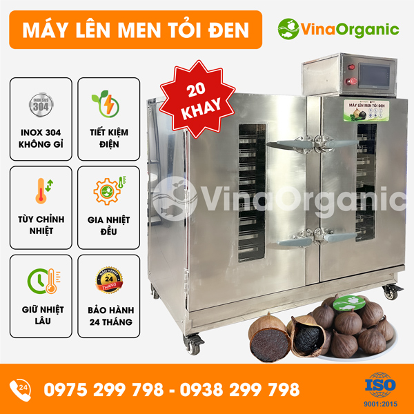 VG020 – Máy lên men tỏi đen Vgarlic 20 khay (40x40cm), năng suất 80kg/mẻ