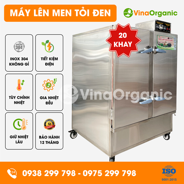 VG020 – Máy lên men tỏi đen Vgarlic 20 khay (40x40cm), năng suất 80kg/mẻ