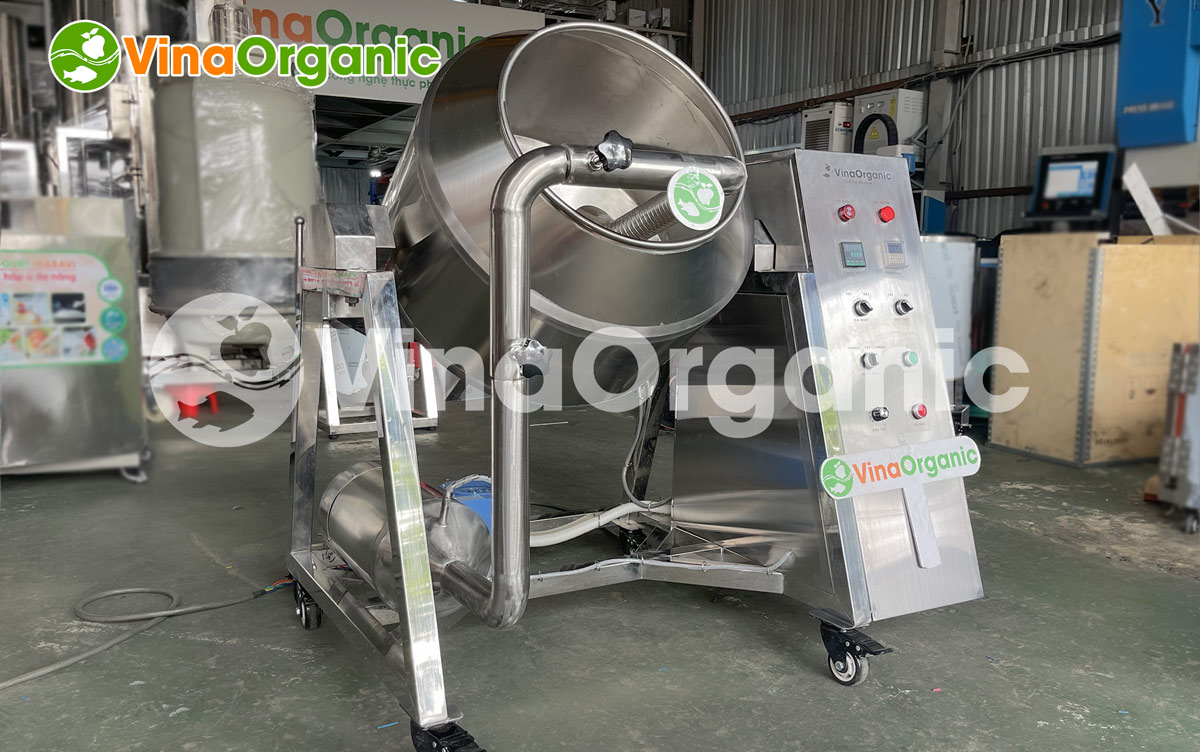 Máy vê trộn dạng lục 10kg, Model MVTL10 VinaOrganic trộn ngô tẩm vị, trộn snack. Liên hệ Hotline/Zalo 0938299798 – 0975299798 để được tư vấn và báo giá!