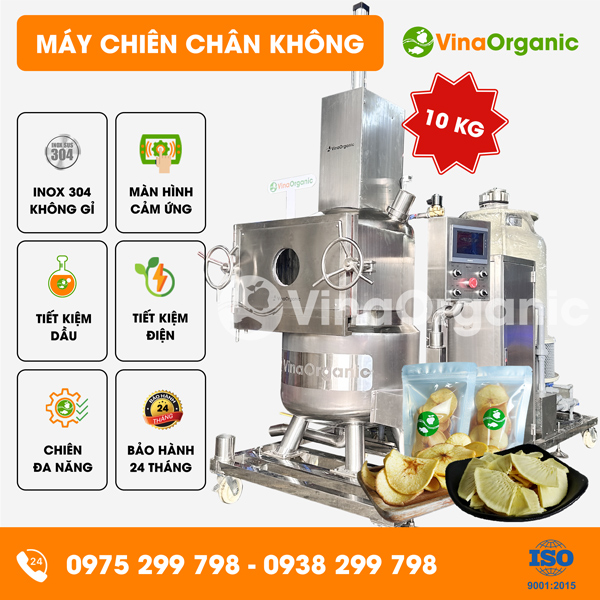 MC010 - Máy chiên chân không 10Kg chiên snack táo, snack sake