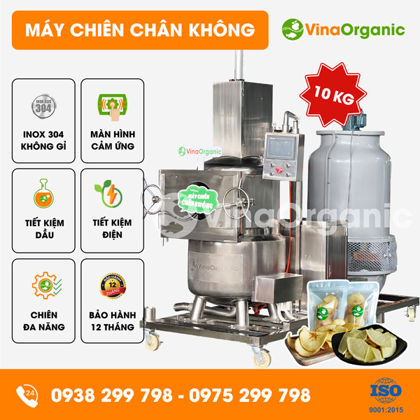 MC010 - Máy chiên chân không 10Kg chiên snack táo, snack sake