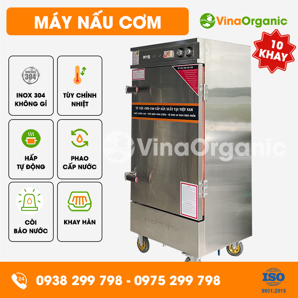 TC010 - Máy nấu cơm 10 khay, năng suất cao, bảo ôn cách nhiệt