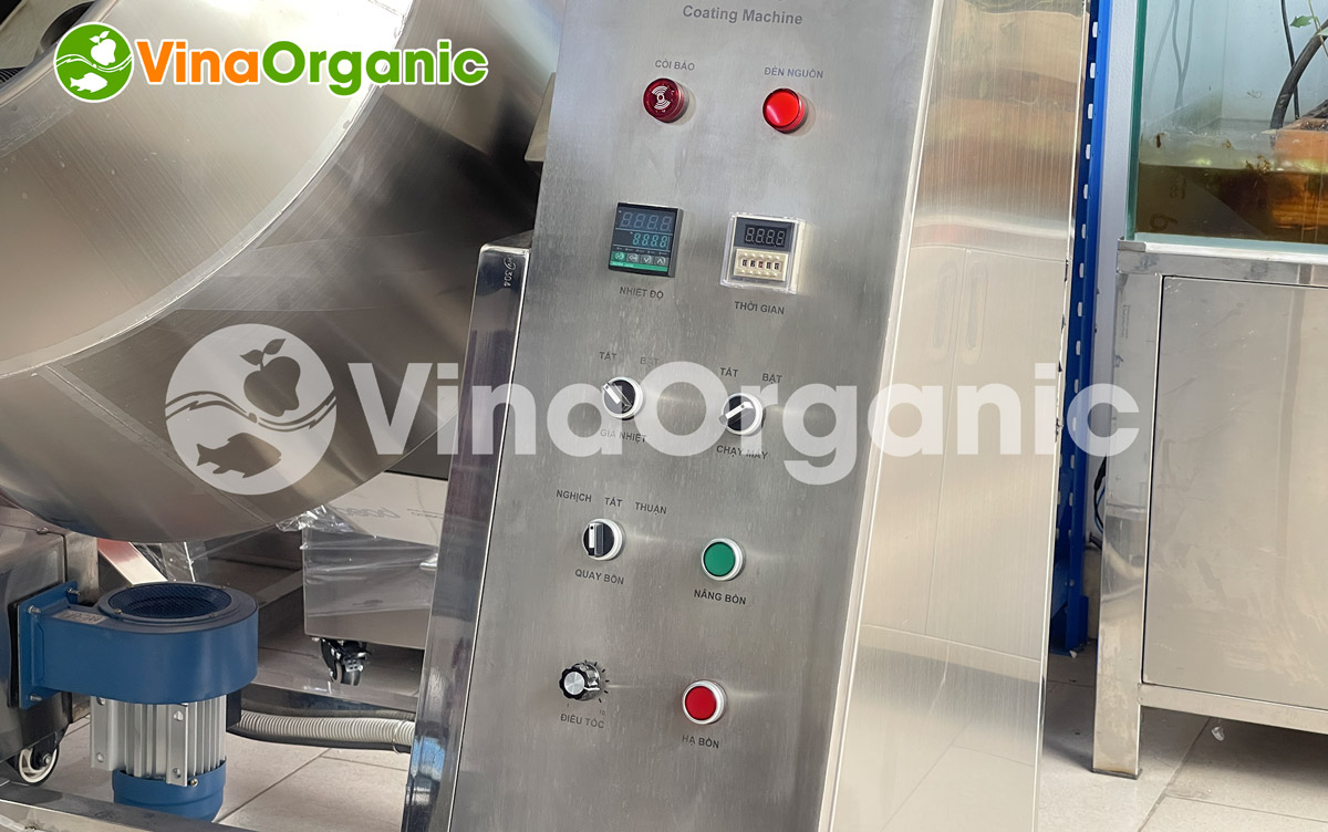 Máy vê trộn dạng lục 30kg, Model MVTL30 VinaOrganic vê hạt điều sữa dừa, trộn gia vị... Liên hệ ngay số Hotline/Zalo 0938299798 – 0975299798 để được tư vấn!