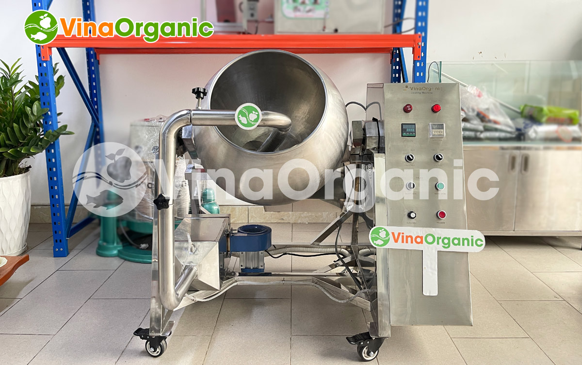 MVTT20 - Máy vê trộn dạng tròn 20kg, máy vê hạt inox 304, ứng dụng sản xuất đậu phộng da cá, đậu phộng socola. LH/zalo: 0938299798 - 0975299798