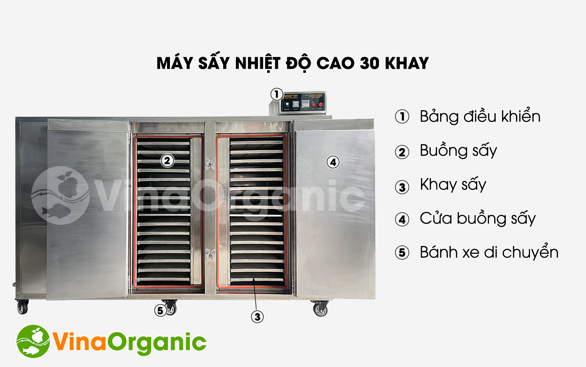 Máy sấy giòn ngũ cốc 30 khay MSC3046, chuyên sấy chín hạt điều, hạnh nhân, granola,... mà không cần chiên qua dầu. LH: 0938299798 - 0975299798