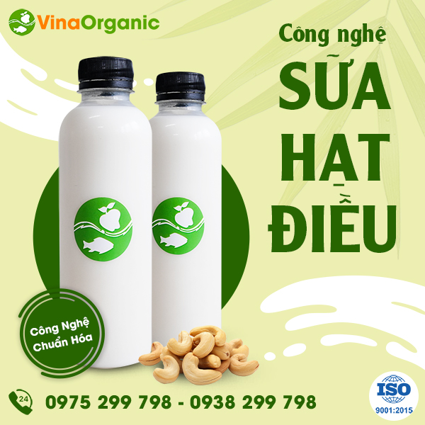 Chuyển giao công nghệ sữa hạt điều VinaOrganic chất lượng cao