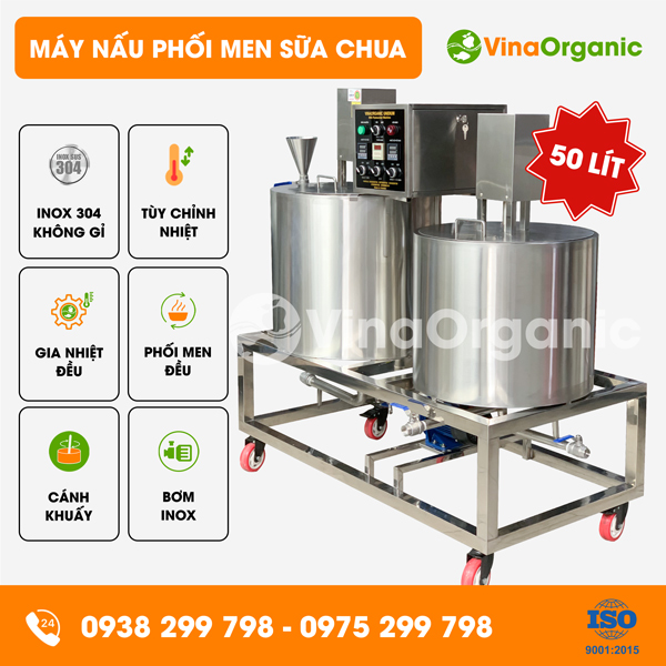 VYM050 - Máy nấu phối men sữa chua VYogurt 50L siêu năng suất