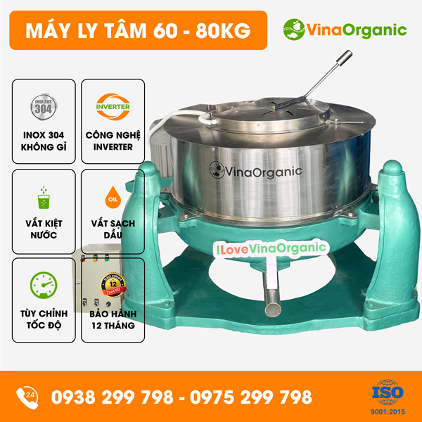 LT10035 - Máy ly tâm 60 - 80kg có biến tần, tách dầu chiên thực phẩm