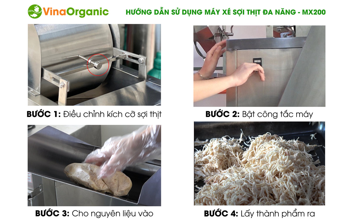 MX200 - Máy xé khô gà 2Hp, máy xé chà bông, xé thịt đa năng công nghiệp năng suất đến 200kg/h. Hotline/Zalo: 0938299798 - 0975299798