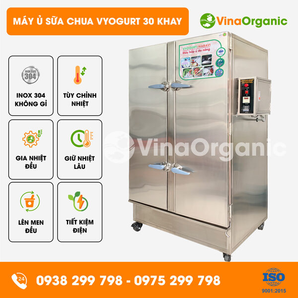 VY3044 - Máy ủ sữa chua VYogurt 30 khay (40x40cm), ủ 150L/mẻ
