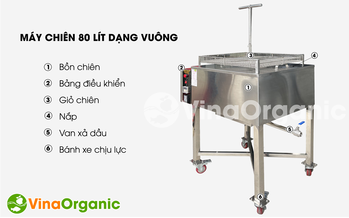 Máy chiên cơm cháy chà bông Model C080, inox 304, chiên cơm cháy không cong, không biến dạng. Hãy liên hệ 0938299798 – 0975299798 để được tư vấn