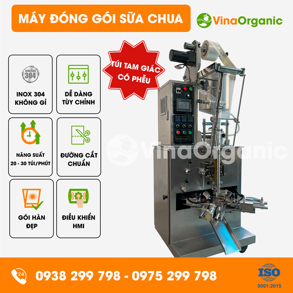 DGL3BSP - Máy đóng gói sữa chua túi tam giác (có phiễu chứa)