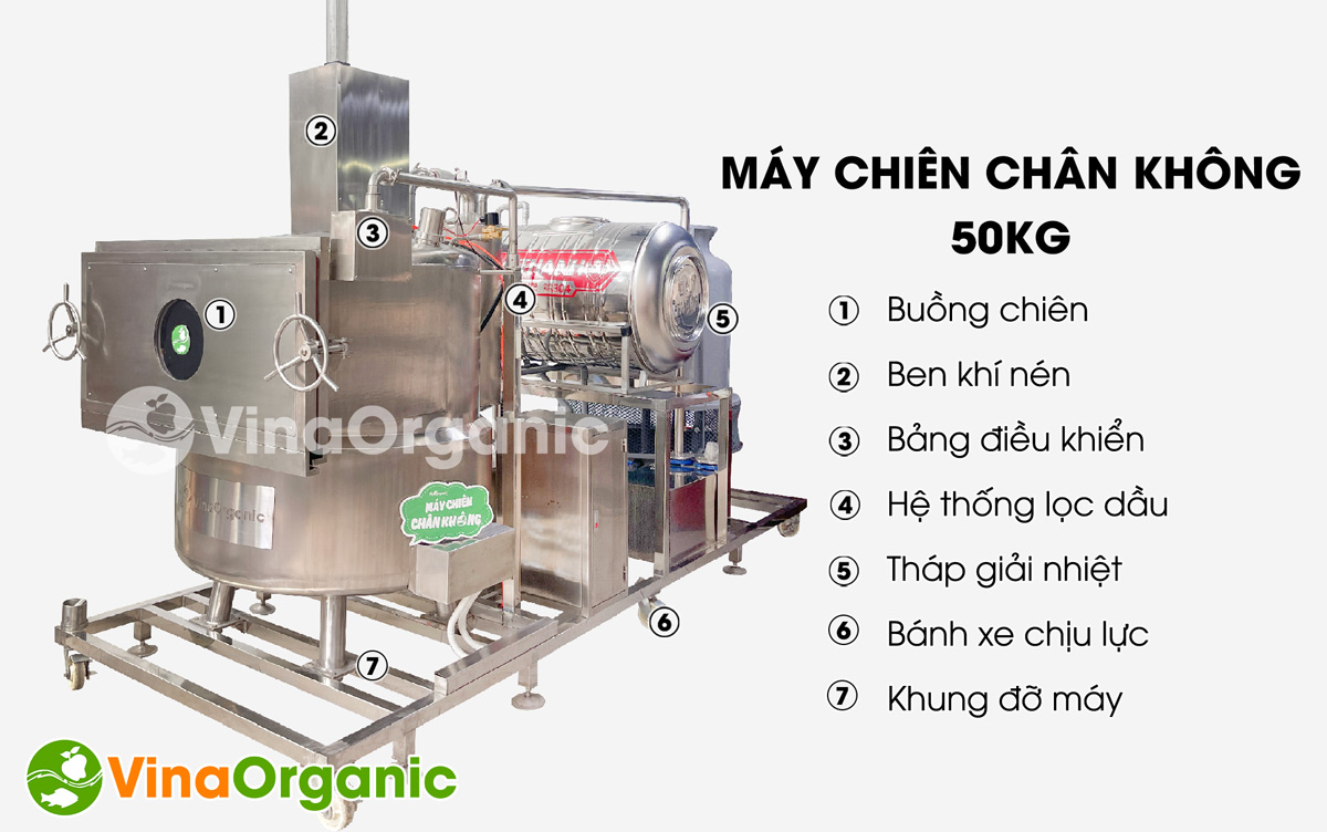 MC050 - Máy chiên chân không 50kg, chiên giòn đậu bắp, hạt sen, full inox 304, tiết kiệm điện. Liên hệ Hotline/Zalo 0938299798 - 0975299798 để được tư vấn!