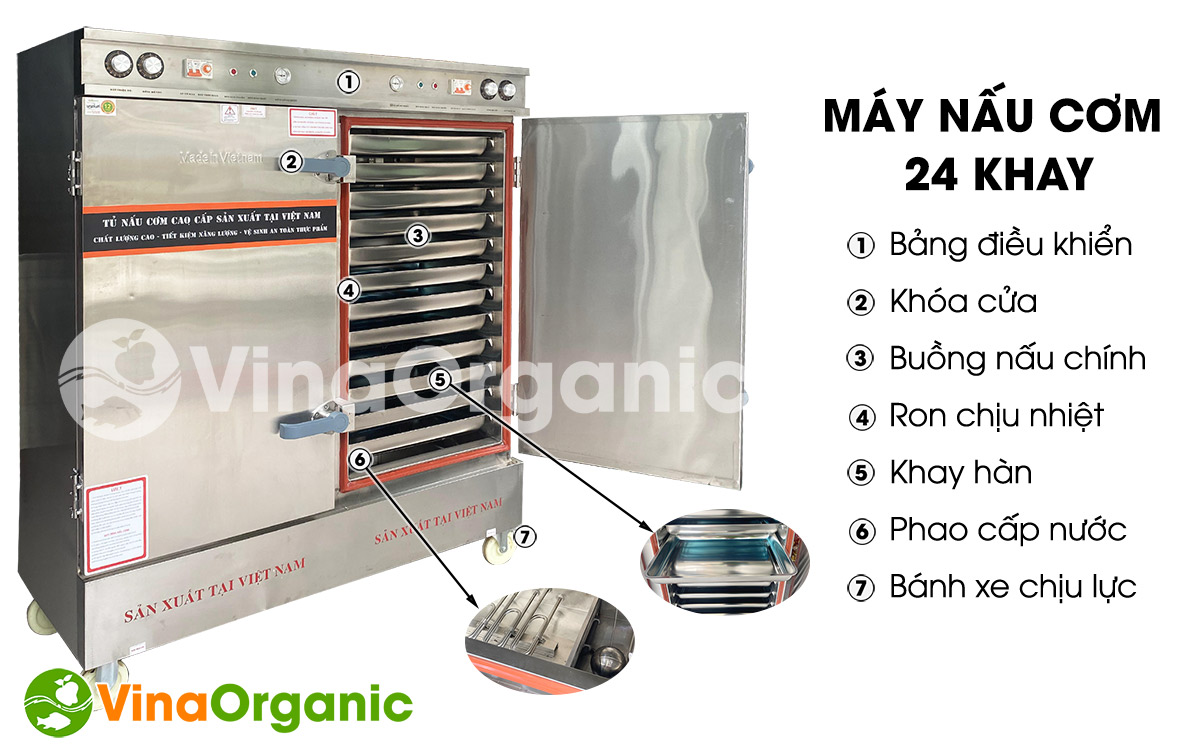 TC024 - Máy nấu cơm 24 khay, tiết kiệm thời gian, nâng cao năng suất, tiết kiệm điện. Liên hệ ngay Hotline/Zalo: 0975.299798 – 0938.299798 để được tư vấn!