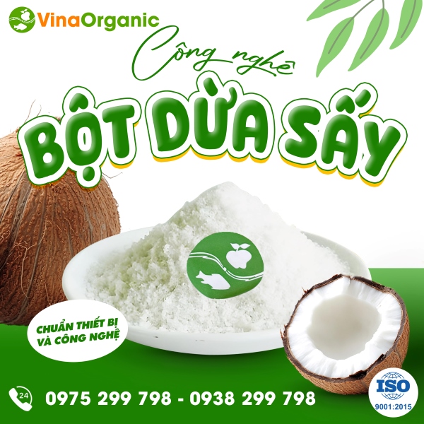 Chuyển giao công nghệ sản xuất Bột dừa sấy khô, mền mịn