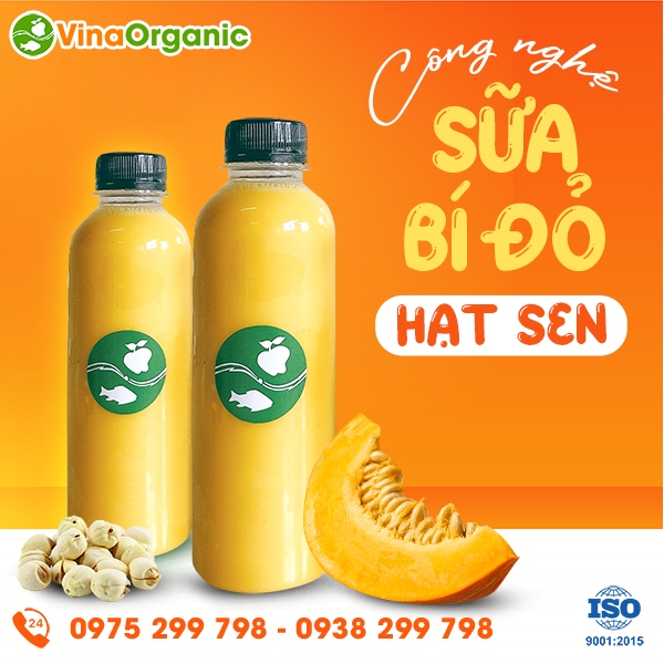 Sữa bí đỏ hạt sen - Sản phẩm công nghệ mới độc đáo từ VinaOrganic