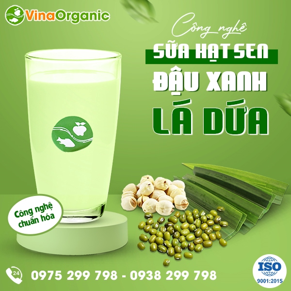 Chuyển giao công nghệ sữa hạt sen đậu xanh lá dứa thơm ngon