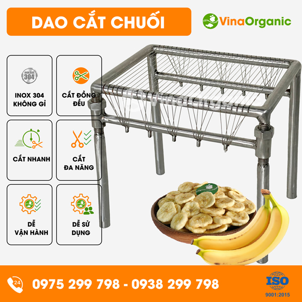 DCC - Dao cắt chuối inox 304 chất lượng cao của VinaOrganic