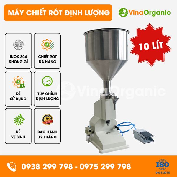 DLCR10 - Máy chiết rót định lượng 10L, chiết rót dịch sệt và lỏng