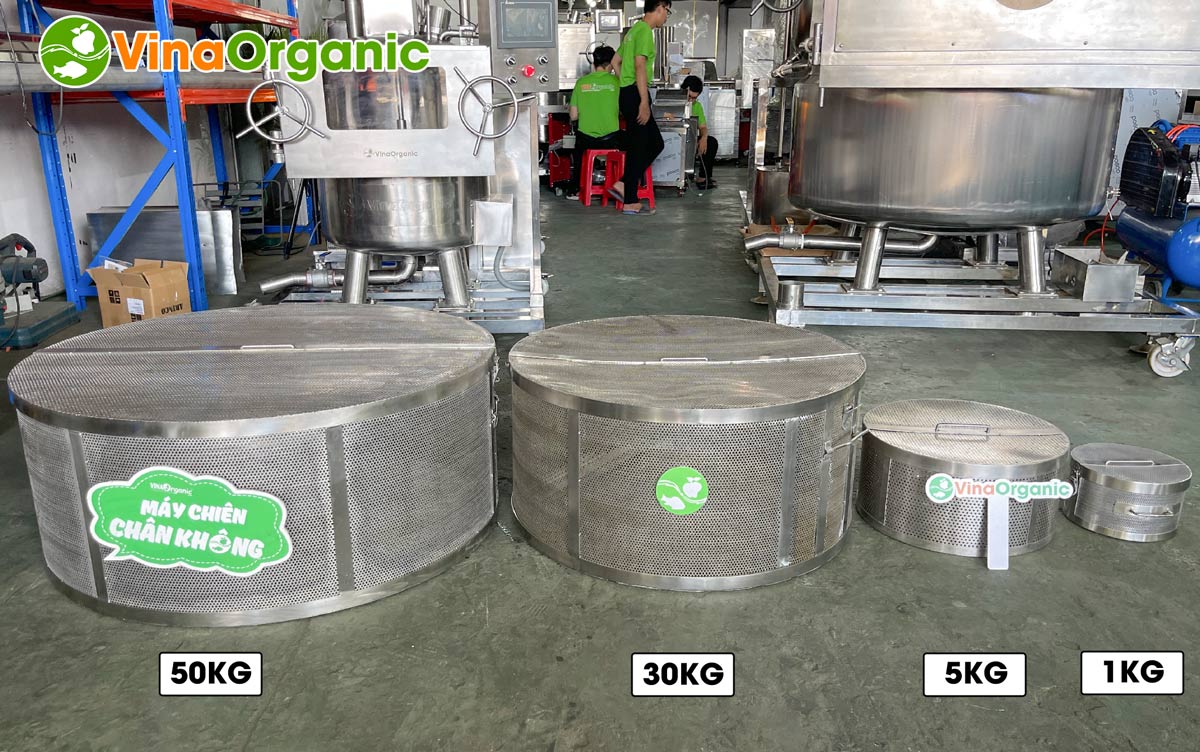 VinaOrganic giới thiệu giỏ chiên chân không, được làm từ inox 304 sáng, bền. Liên hệ ngay hotline 0938299798 – 0975299798 - 0948299798
